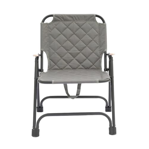 GSCLZ Leichter Metallstahl-Outdoor Faltbarer Angelstrandstuhl, der kampierenden Regiestuhl zusammenfaltet(Grey) von GSCLZ