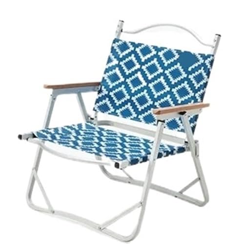 GSCLZ Outdoor Camping Freizeitstuhl Aluminiumlegierung Klappstuhl Leichter Regiestuhl Angelhocker Strandstühle(Blue S) von GSCLZ