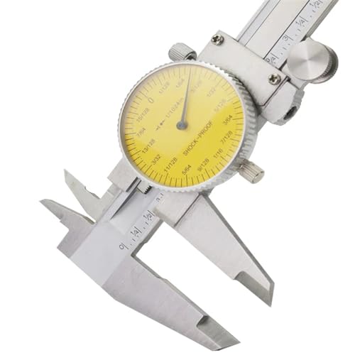 GSCLZ Skalenmessschieber 150 mm 6 Zoll 1/1024 Zoll Kombinationsmessschieber 6 Zoll stoßfester Edelstahl-Präzisionsmessschieber Schublehre von GSCLZ