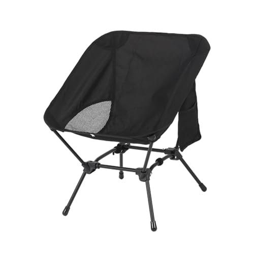 GSCLZ Strand-Angelhocker mit quadratischer Struktur, praktischer Camping-Klappstuhl mit Vier Ecken, Leichter Mondstuhl aus Eisenrohr(Black) von GSCLZ