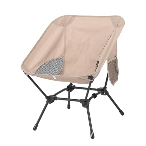 GSCLZ Strand-Angelhocker mit quadratischer Struktur, praktischer Camping-Klappstuhl mit Vier Ecken, Leichter Mondstuhl aus Eisenrohr(Khaki) von GSCLZ