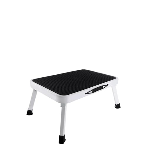 Klappbarer Tritthocker for Erwachsene und Kinder, 1–4 Stufen, leichte Trittleiter mit Handlauf, Rutschfester, zusammenklappbarer Hocker, maximale Belastung 150 kg(1 Step) von GSCLZ