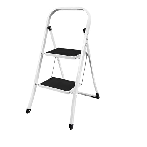 Klappbarer Tritthocker for Erwachsene und Kinder, 1–4 Stufen, leichte Trittleiter mit Handlauf, Rutschfester, zusammenklappbarer Hocker, maximale Belastung 150 kg(2 Steps) von GSCLZ