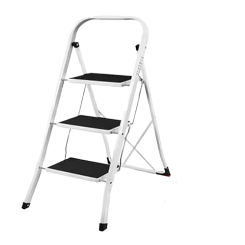 Klappbarer Tritthocker for Erwachsene und Kinder, 1–4 Stufen, leichte Trittleiter mit Handlauf, Rutschfester, zusammenklappbarer Hocker, maximale Belastung 150 kg(3 Steps) von GSCLZ