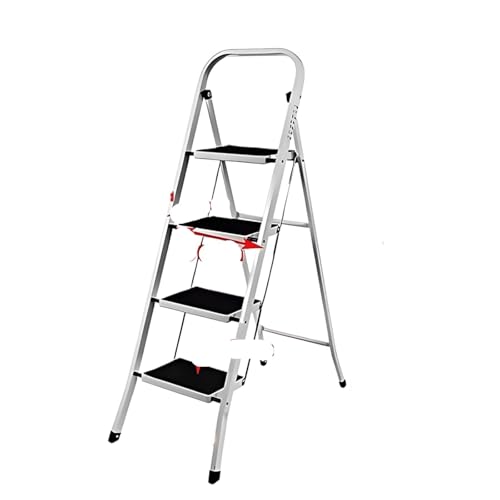 Klappbarer Tritthocker for Erwachsene und Kinder, 1–4 Stufen, leichte Trittleiter mit Handlauf, Rutschfester, zusammenklappbarer Hocker, maximale Belastung 150 kg(4 Steps) von GSCLZ