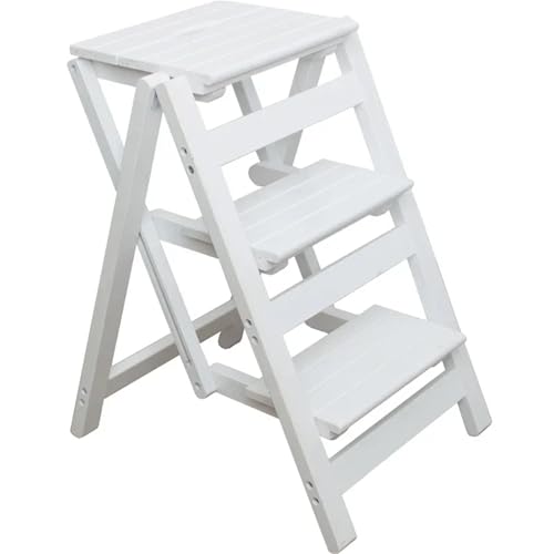 Leiterhocker, Klapphocker for den Haushalt, Fischgrätenleitern(White) von GSCLZ