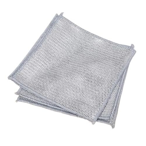 Putztuch Magisches Geschirrtuch, Silberdraht-Reinigungstuch, verdicktes Antihaft-Öl-Mikrofaser-Küchengeschirrspültuch, Stahldraht-Lappen-Tücher ReinigungstüCher ( Color : Thicken style , Size : 20PCS von GSCLZ