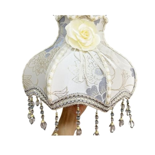 Spitze Lampenschirm Retro Kristall Perle Quaste Luxus Lampe Schatten Tisch Stehlampe Hotel Home Decor Lampen(Color 07) von GSCLZ