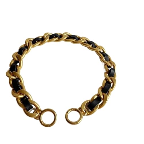 Taschenkette DIY Taschenzubehör Metallteile Handtaschenteile Taschenkette Ledergurt Schultergurt(Gold,50 cm) von GSCLZ