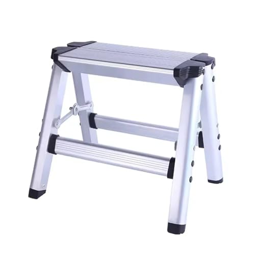 Tragbare 1-Stufen-Hocker-Klappleiter, verdickte Fischgrätenleiter aus Aluminiumlegierung for den Außen- und Heimgebrauch Tragbare 1-Stufen-Hocker-Klappleiter, verdickte Fischgrätenleiter aus Aluminiumlegierung for den Außen- und Heimgebrauch von GSCLZ