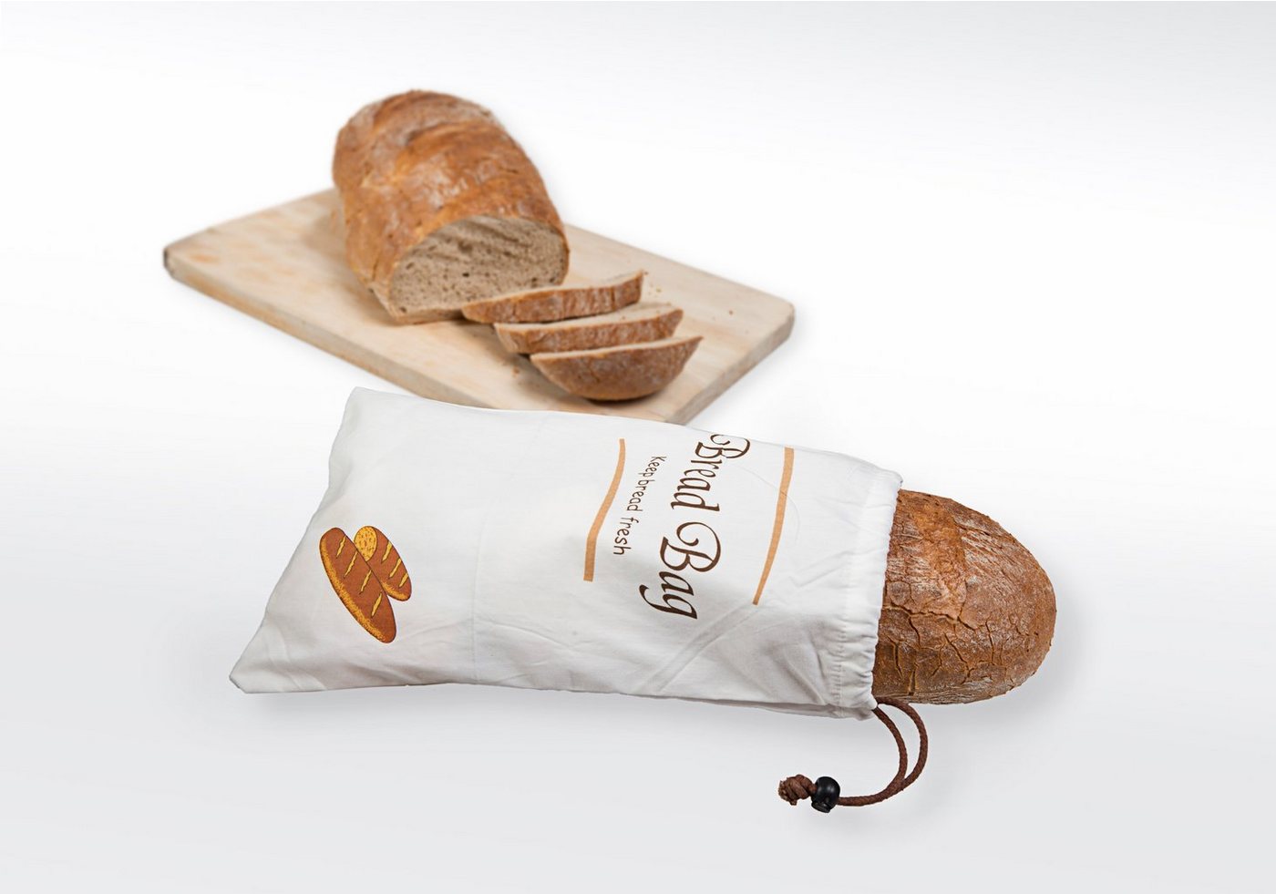 GSD HAUSHALTSGERÄTE Brottasche Aufbewahrungsbeutel für Brot, Baumwolle von GSD HAUSHALTSGERÄTE