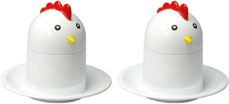 GSD HAUSHALTSGERÄTE Eierköpfer, (Set, 2-tlg), Kunststoff, Chicken-Design von GSD HAUSHALTSGERÄTE