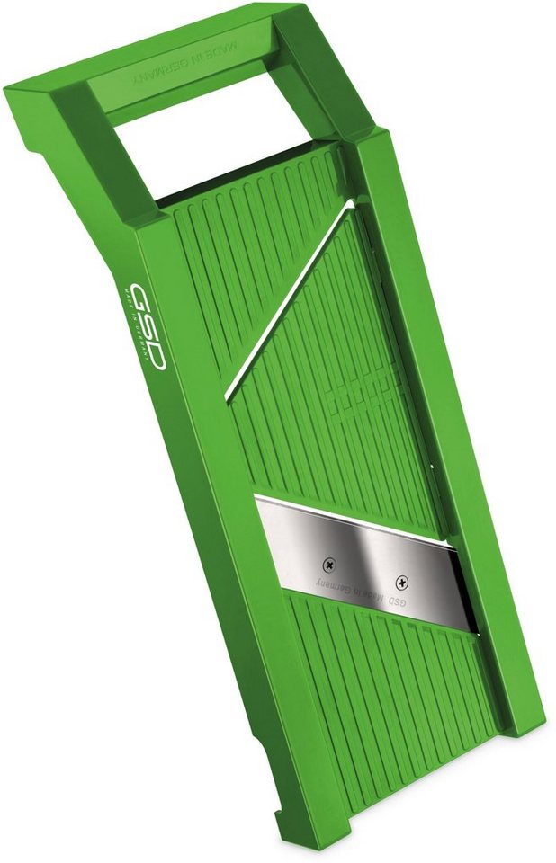 GSD HAUSHALTSGERÄTE Gemüsehobel Universal-Gemüsehobel „3-in-1“, Edelstahl, Kunststoff, 3 verschiedene Scheibenstärken von GSD HAUSHALTSGERÄTE