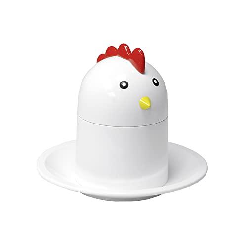 GSD Eierköpfer und Eierbecher Chicken Design, weiß von GSD