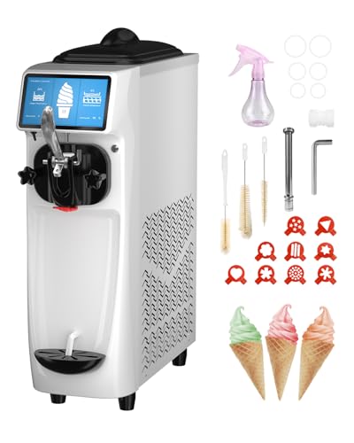 Soft-Service-Eiscreme-Maschine, 17,8-17,8 cm, vorgekühlte Soft-Service-Maschine mit 4,7 Gallonen-Tank für Partys, Schule von GSEICE