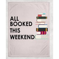 Alles Buche Dieses Wochenende Fleecedecke | Kuscheliger Lesewurf Bibliothekar Buchliebhaber Autor Schriftsteller Urlaubsgeschenk Bücherwurm von GSFabricArts