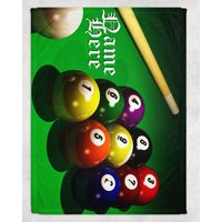 Billard Decke - Snooker Fleece Erwachsene Kinderdecke Geschenke Sie Ihn von GSFabricArts