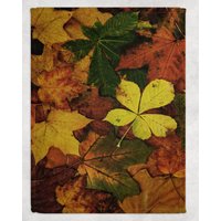 Herbstblätter - Fleecedecke von GSFabricArts