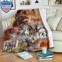 Pferde Vi Decke von GSFabricArts