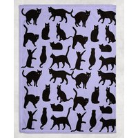 Rosa Katzen Decke Süßes Geschenk Für Katzen - Oder Haustierliebhaber, Kitty Dekor von GSFabricArts