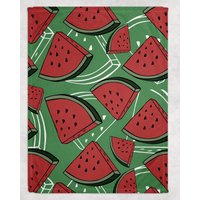 Wassermelone Decke - Wassermelonen Fleecedecke Sommer Print von GSFabricArts