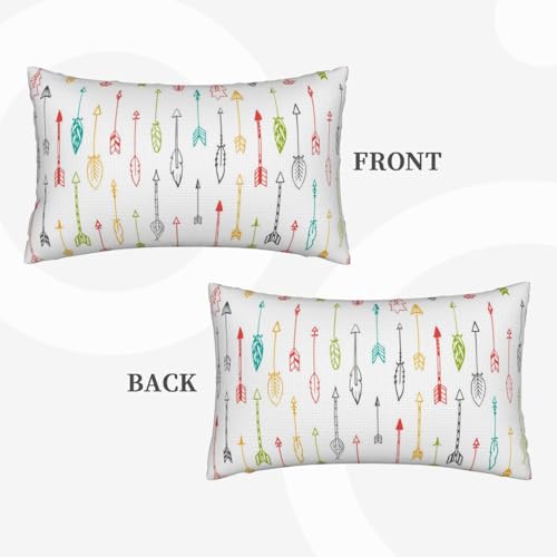 GSGCSBYMLG Bunte handgezeichnete Kunst mit Pfeilen im Boho-Stil, bedruckter Leinenimitat, 2 Sets Kissenbezüge GSGCSBYMLG Bunte handgezeichnete Kunst mit Pfeilen im Boho-Stil, bedruckter Leinenimitat, 2 Sets Kissenbezüge von GSGCSBYMLG