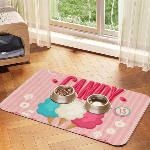 GSGCSBYMLG Cotton Candy bedruckte Haustier-Tischdecke aus saugfähigem Leder von GSGCSBYMLG