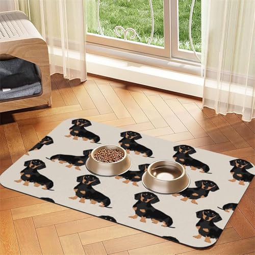 GSGCSBYMLG Dackel-Motiv, saugfähig, Leder, Tischset von GSGCSBYMLG