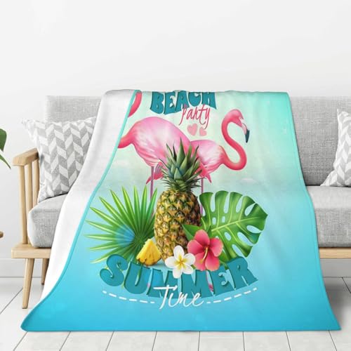 GSGCSBYMLG Decke mit tropischem Flamingo-Druck, warme Decke, Überwurfdecke von GSGCSBYMLG