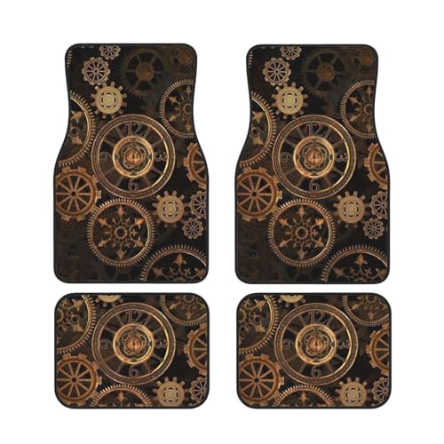 GSGCSBYMLG Gears Clock Bronze Century bedruckte Auto-Fußmatten Set mit vier dekorativen Fußmatten GSGCSBYMLG Gears Clock Bronze Century bedruckte Auto-Fußmatten Set mit vier dekorativen Fußmatten von GSGCSBYMLG