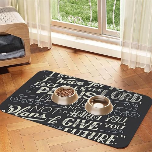 GSGCSBYMLG I Know The Plans Have You Declares Lord bedruckte Haustier-Tischdecke aus saugfähigem Leder von GSGCSBYMLG