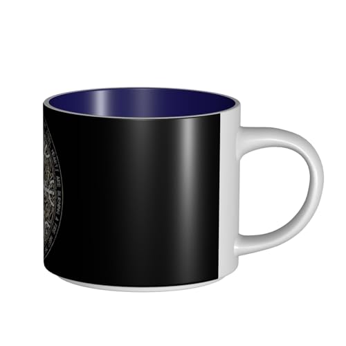 GSGCSBYMLG Keramiktasse mit großem Fassungsvermögen und Motiv Helm der Ehrfurcht von GSGCSBYMLG