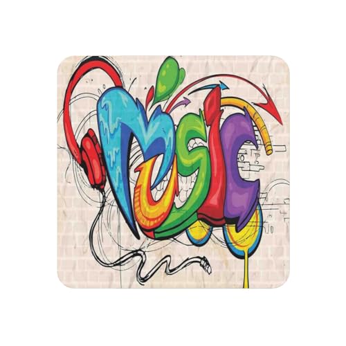 GSGCSBYMLG Kühlschrankmagnet, Motiv: Musik-Graffiti-Stil, dekorativer Magnet, Kühlschrank-Dekoration von GSGCSBYMLG