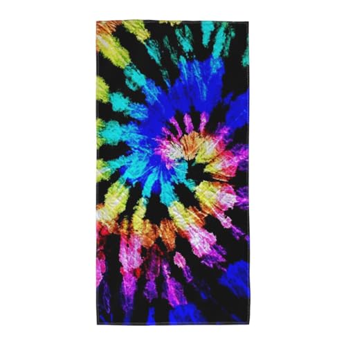 GSGCSBYMLG Langes Handtuch mit Batikfärbung, Polyester-Fleece von GSGCSBYMLG