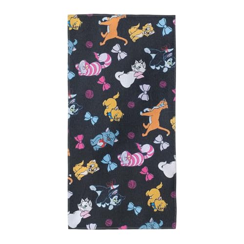 GSGCSBYMLG Langes Handtuch mit Cartoon-Katzenmotiv, Polyester-Fleece von GSGCSBYMLG