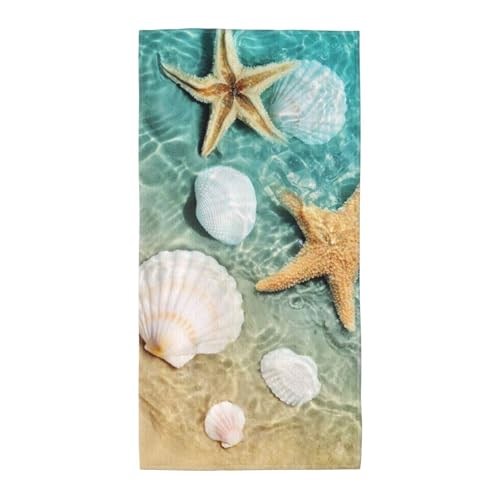 GSGCSBYMLG Langes Handtuch mit Muschelmotiv und Seestern, Polyester-Fleece GSGCSBYMLG Langes Handtuch mit Muschelmotiv und Seestern, Polyester-Fleece von GSGCSBYMLG