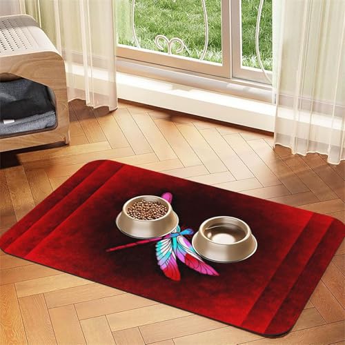 GSGCSBYMLG Libelle auf rotem Hintergrund bedruckte Haustier-Tischdecke aus saugfähigem Leder GSGCSBYMLG Libelle auf rotem Hintergrund bedruckte Haustier-Tischdecke aus saugfähigem Leder von GSGCSBYMLG