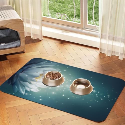 GSGCSBYMLG Magic Lotus Floral bedruckte Haustier-Tischdecke aus saugfähigem Leder von GSGCSBYMLG