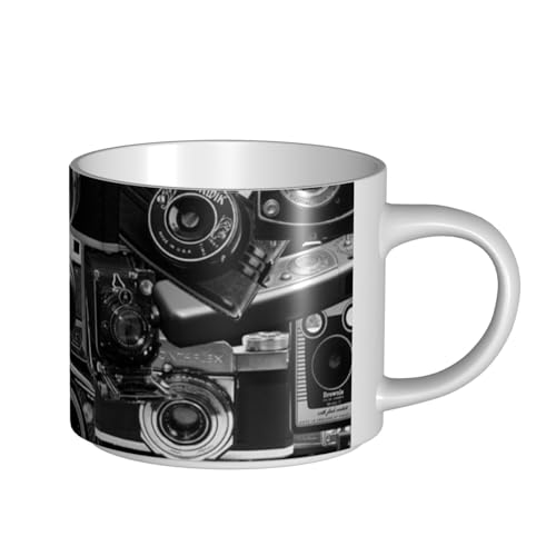 GSGCSBYMLG Retro Cool Camera Collection Bedruckte Keramiktasse mit großem Fassungsvermögen von GSGCSBYMLG