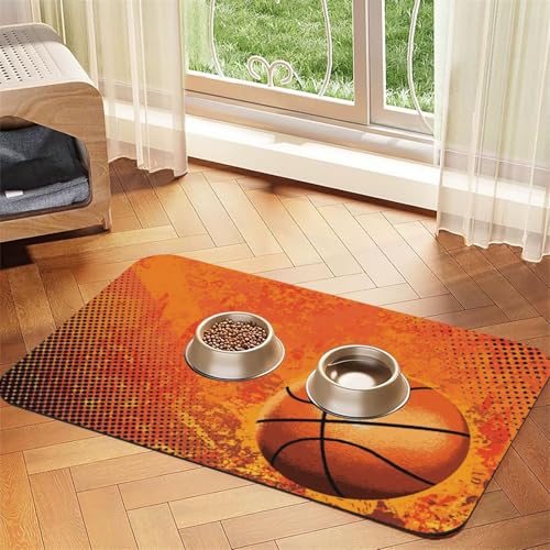 GSGCSBYMLG Saugfähige Leder-Tischdecke mit Basketball-Motiv von GSGCSBYMLG