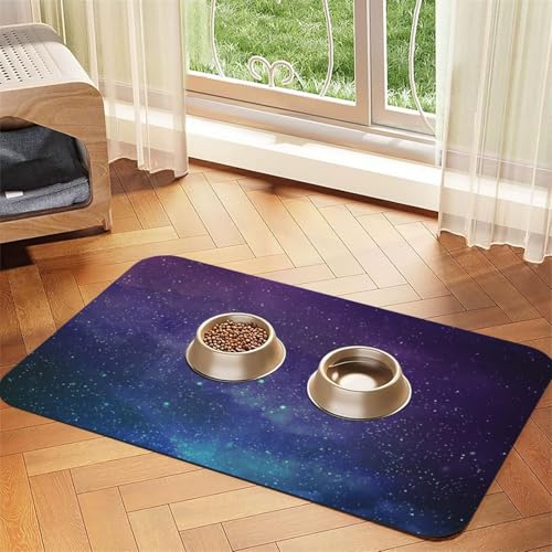 GSGCSBYMLG Universe with Stars Galaxy Interstellar Printed Pet Absorbent Leather Tablecloth Placemat von GSGCSBYMLG