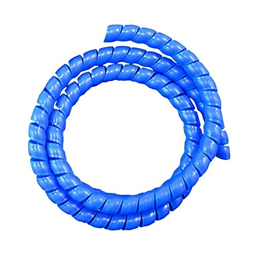 GSHUPIOU Schutzkabel Schutzkabel, Cable Tidy Sleeve 200cm Spiral Cable Protector Winder Line Organizer Tube Protection Spiral Winding Cable Wire Cover Tube Winder(Blu) von GSHUPIOU