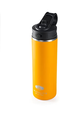 GSI Outdoors, Microlite Trinkflasche mit Strohhalm-Deckel, vakuumisolierter Edelstahl, für Camping, 680 ml, Weiß von GSI Outdoors