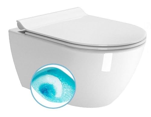 GSI Pura Swirlflush 55 Wandhängend WC 881511 mit Sitz, Weiß GSI Pura Swirlflush 55 Wandhängend WC 881511 mit Sitz, Weiß von GSI