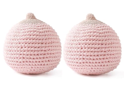 Weibliche Simulationsbrust Abdruck Brust-Sagittalschnitt Anatomisches Anschauungsmodell, Gehäkeltes Bio-Stillmodell für Stillberaterinnen 2 Stück (Pink) von GSJDKN