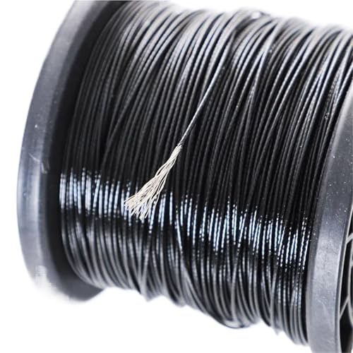 Drahtseil 0,38 mm – 6,0 mm Durchmesser nach schwarzer PVC-Kunststoffbeschichtung, flexibles Drahtseilkabel aus Edelstahl 304(7X7 5MM 10Meters) von GSJNHY
