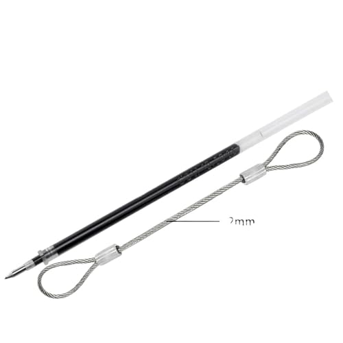 Drahtseil 1,5–3,0 mm Stahldrahtseil mit Schlaufen an beiden Enden, Edelstahl, PVC-beschichtetes Stahldrahtseil(2mm,0.5M) von GSJNHY