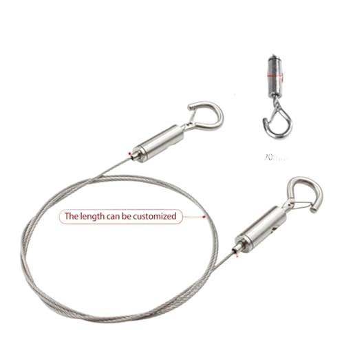 Drahtseil 1 Stück 1,5 mm Drahtseil-Federhaken, verstellbar, for Aufhängen, Wäscheleine, feste Leitplanke, Schloss, Hebecode, geeignet for Lichtpaneele(D-1PCS,1M) von GSJNHY