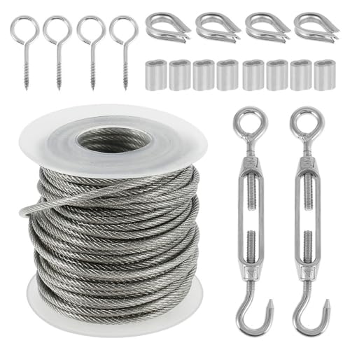 Drahtseil 15,0 Mm Edelstahl-Kabelgeländer-Kit For Outdoor-Zelt-Gartenzäune, Strapazierfähige, Beschichtete von GSJNHY