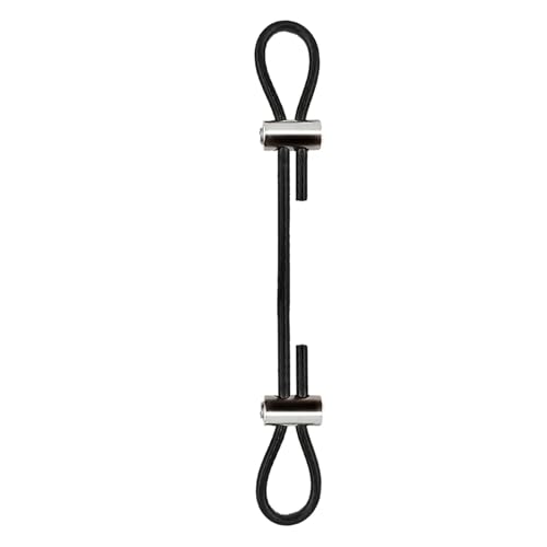 Drahtseil 4-teiliges Befestigungsset aus PVC-Edelstahldrahtseil, verstellbare Befestigungsaufhängung, 2,0 mm, 3,0 mm, for Aufhängen von Bilderrahmen, Topfkamera(Black,0.5MX4pcs,2mm) von GSJNHY
